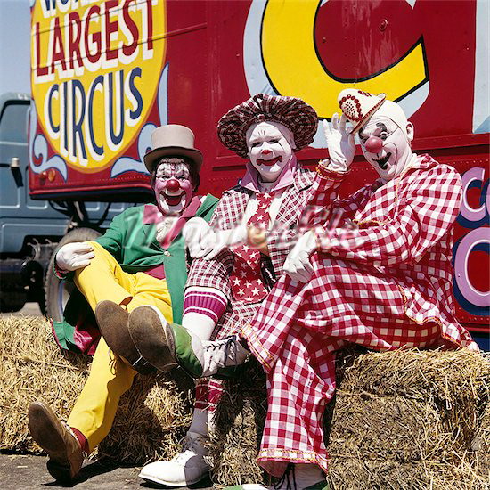 1970s laughing clowns